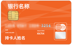 front of card